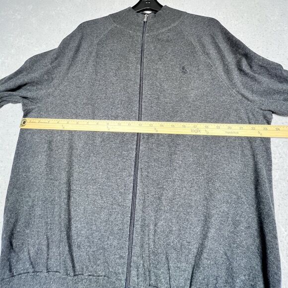 Ralph Lauren Sweatshirt Mens Size XXL Gray Full Zip Jacket Long Sleeve Logo - Picture 6 of 11